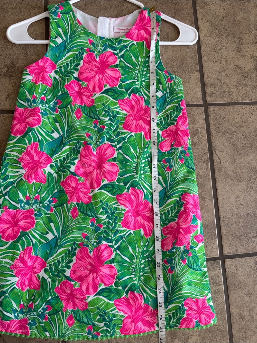 Tommy Bahama Girl’s Tropical Pink Flower Dress Size 8 - Picture 6 of 6